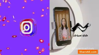 Instagram Logo Reveal Logo Stings template preview