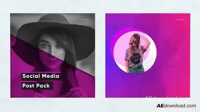 Instagram media posts pack v.1 Video Displays template preview