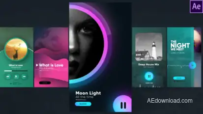 Instagram Music Stories Elements template preview