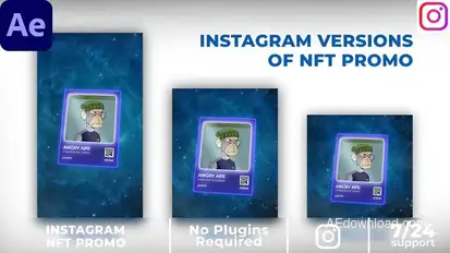 Instagram NFT Promo || 3D NFT Card Product Promo template preview