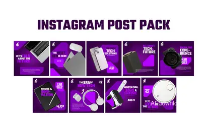 Instagram post pack Openers template preview