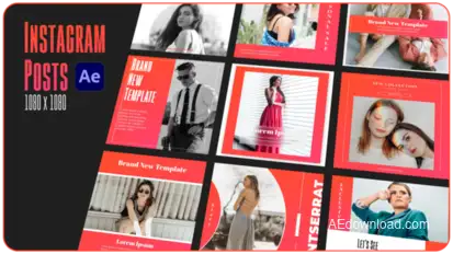 Instagram Posts Elements template preview