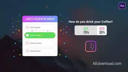 Instagram Quiz & Poll Elements template preview