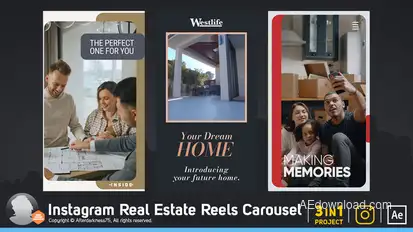 Instagram Real Estate Reels Carousel Product Promo template preview