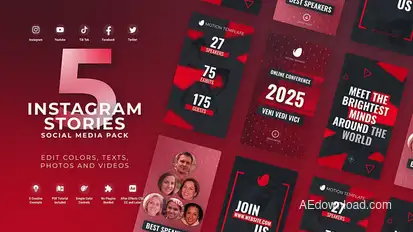 Instagram Red Event - Black Friday Product Promo template preview