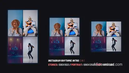 Instagram Rhythmic Intro Openers template preview