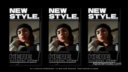 Instagram Slides Video Displays template preview