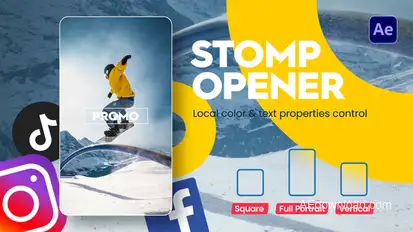 Instagram Stomp Opener Video Displays template preview
