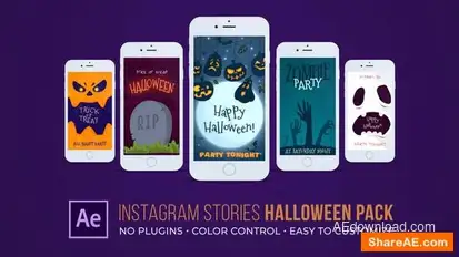 Instagram Stories Halloween Pack Openers template preview