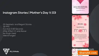 Instagram Stories | Mothers Day Greetings V.03 Openers template preview