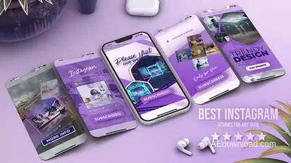 Instagram Stories Vertical Video Displays template preview