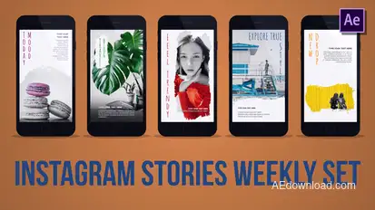 Instagram Stories Weekly Set Product Promo template preview