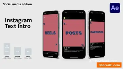 Instagram Text Intro | Reels / Shorts / Tik Tok Openers template preview