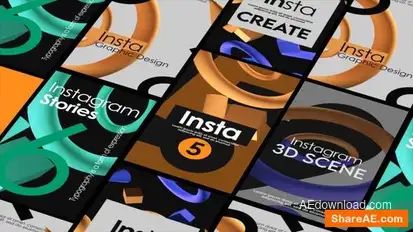 Instagram Typographic V6 Openers template preview