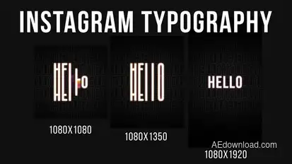 Instagram Typography Titles template preview
