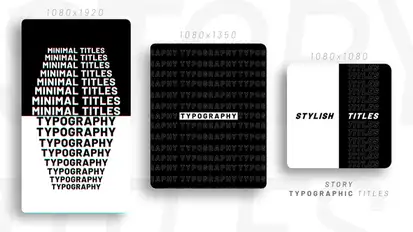 Instagram Typography Titles Titles template preview