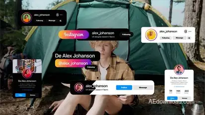 Instagram UI Elements Elements template preview