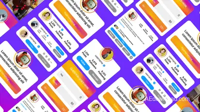 Instagram UI Pack After Effect Elements template preview