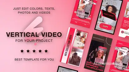 Instagram Vertical Reel Pink Red Product Promo template preview