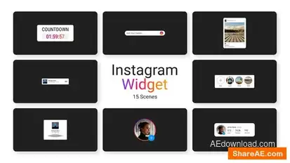 Instagram Widget Infographics template preview
