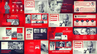 Insurance Company - Agent Portfolio Video Displays template preview