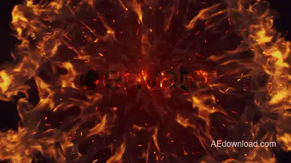 Intense Fire Burn Logo Reveal Logo Stings template preview