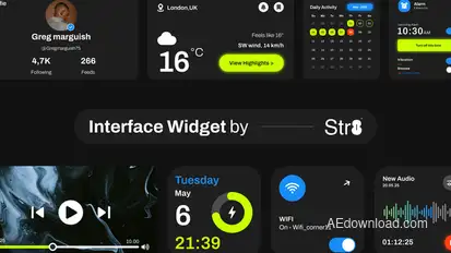 Interface Widget Infographics template preview