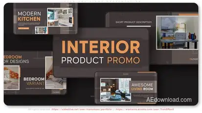 Interiors Views Presentation Video Displays template preview