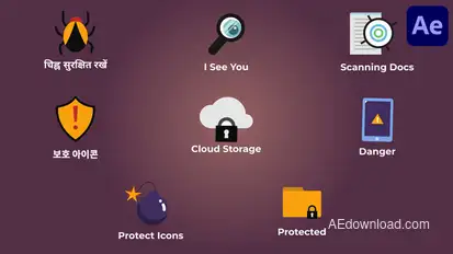 Internet Security Titles for After Effects Titles template preview