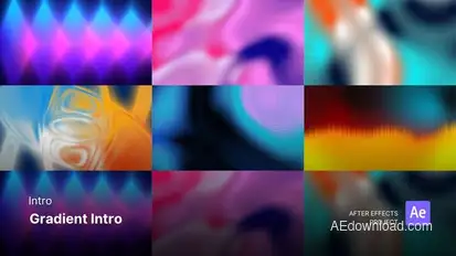 Intro - Gradient Intro After Effects Project Files Product Promo template preview