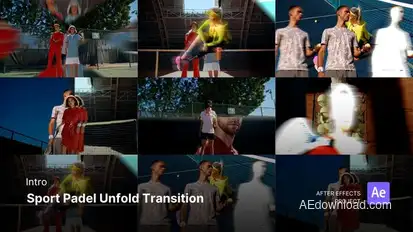Intro - Padel Unfold Transition Openers template preview