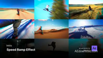 Intro - Speed Ramp Effect After Effects Templates Video Displays template preview
