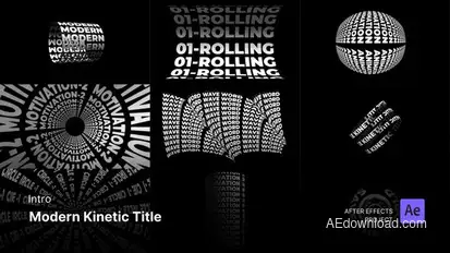 Intro Countdown - Modern Kinetic Title After Effects Project Files Titles template preview