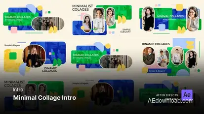 Intro/Opening - Minimal Collage After Effects Project Files Openers template preview