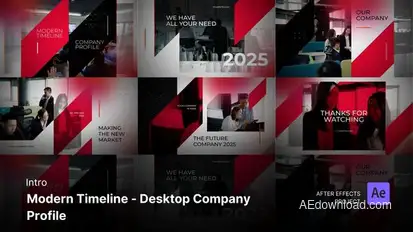 Intro/Opening - Modern Timeline - Desktop Company Profile  After Effects Project Files Openers template preview