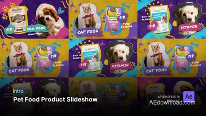 Intro/Opening - Pet Food Product Slideshow After Effects Project Files Product Promo template preview