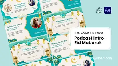 Intro/Opening - Podcast Intro Eid Mubarak After Effects Template Product Promo template preview