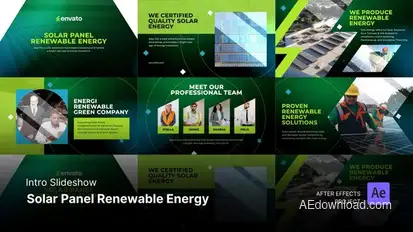 Intro/Opening - Solar Panel Renewable Energy Slideshow After Effects Project Files Video Displays template preview