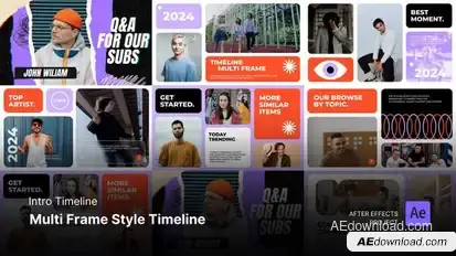 Intro/Opening - Timeline - Multi Frame Style After Effects Project Files Openers template preview
