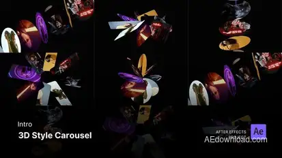 Intro/Opening Video - 3D Style Carousel After Effects Template Openers template preview