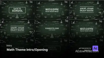 Intro/Opening Video - Math Theme After Effects Template Product Promo template preview