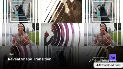 Intro/Opening Video - Reveal Shape Transition After Effects Template broadcast-packages template preview