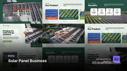 Intro/Opening Video - Solar Panel Business After Effects Template Product Promo template preview