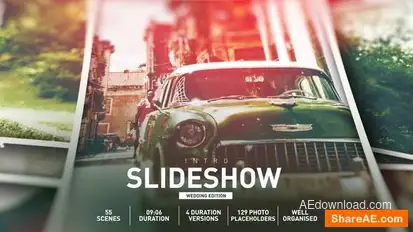 Romantic Memories Album Slideshow Openers template preview