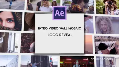 Intro Video Wall Mosaic Logo Reveal Logo Stings template preview