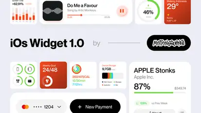 iOS Widget 1.0 Elements template preview