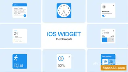 iOs Widget Infographics template preview