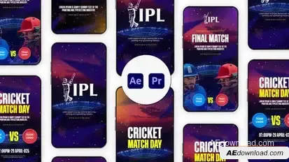 Videohive IPL Final Cricket Match Instagram Template Elements template preview