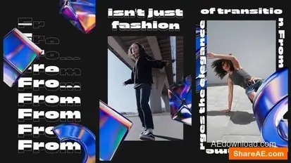 Iridescent Geometric Fast Paced Reel Openers template preview