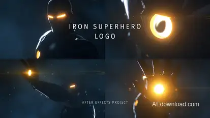 Iron Superhero Logo Logo Stings template preview